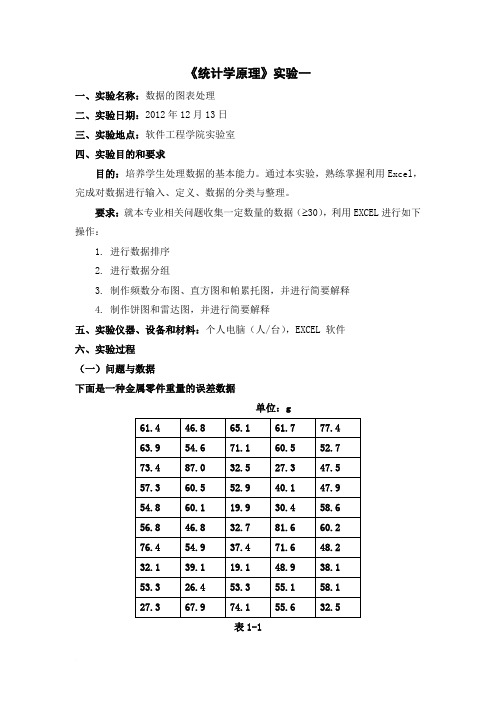 统计学上机实验报告1