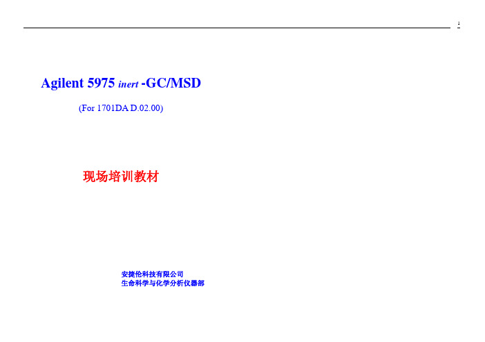 安捷伦5975 培训资料