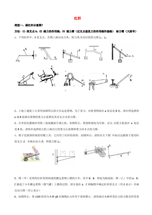 【人教版】八年级物理下册_12.1_杠杆分类题