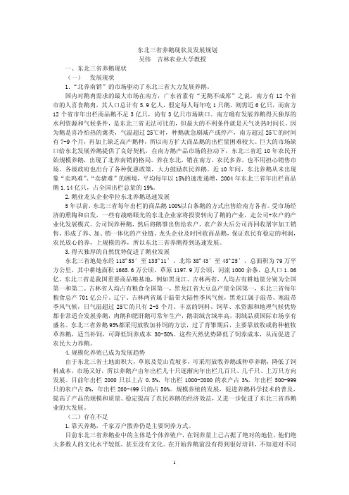 东北三省养鹅现状及发展规划-中国畜牧业协会