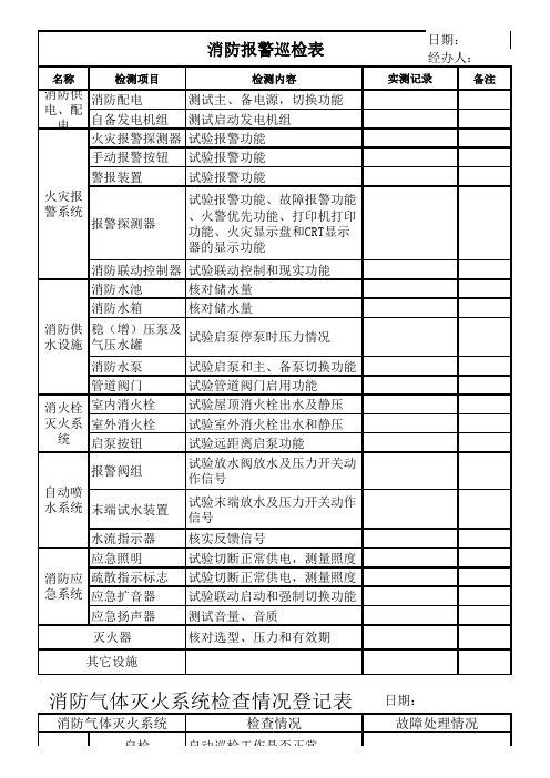 消防巡检表