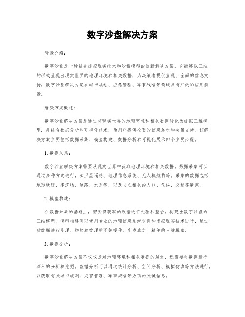 数字沙盘解决方案