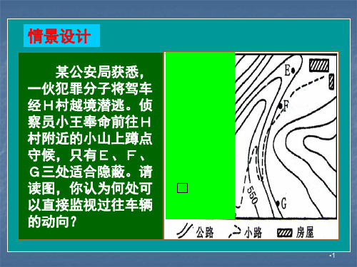 等高线地形图判读应用通视计算等PPT课件