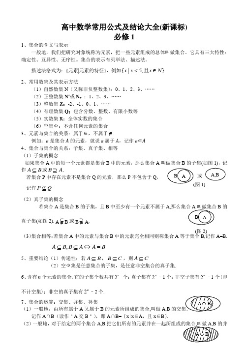 (新课标)高中数学知识点大全