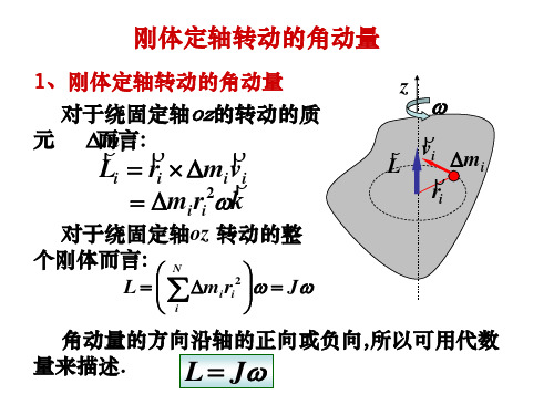 定轴转动的角动量定理 角动量守恒定律