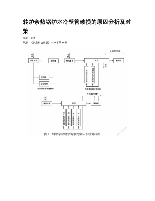 转炉余热锅炉水冷壁管破损的原因分析及对策