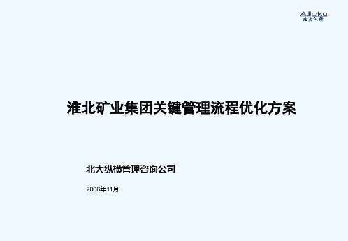 经典的流程优化方案——北大纵横之淮北矿业集团关键管