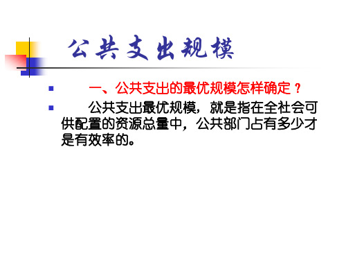 公共支出规模