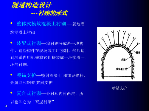 隧道施工衬砌结构