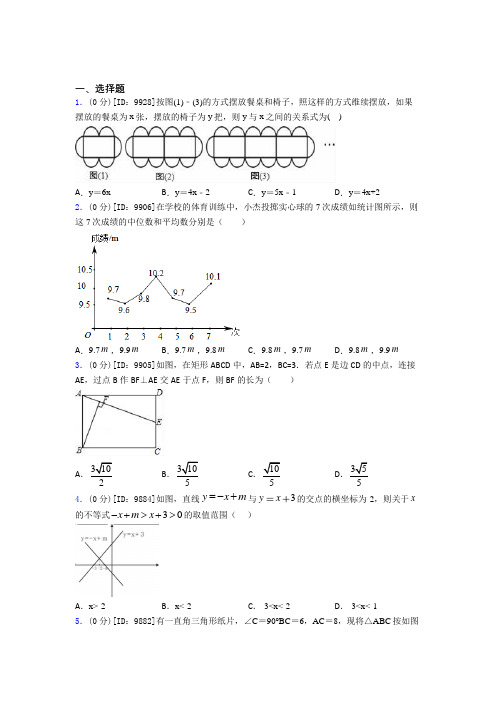 成都市第七中学初中数学八年级下期中经典练习题(含答案)