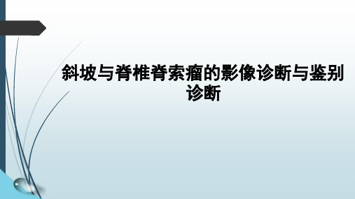 斜坡与脊椎脊索瘤的影像诊断与鉴别诊断