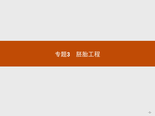 2018版高中生物人教版选修3课件：3.1 体内受精和早期胚胎发育