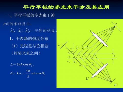 第二章第六节2.6平行平板得多光束干涉及应用