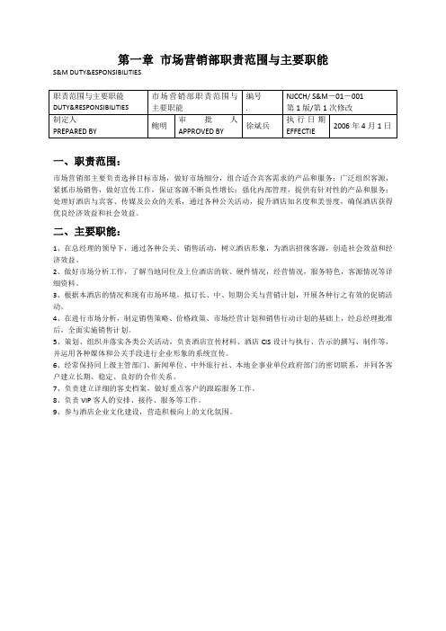 市场营销部管理实务1-6章