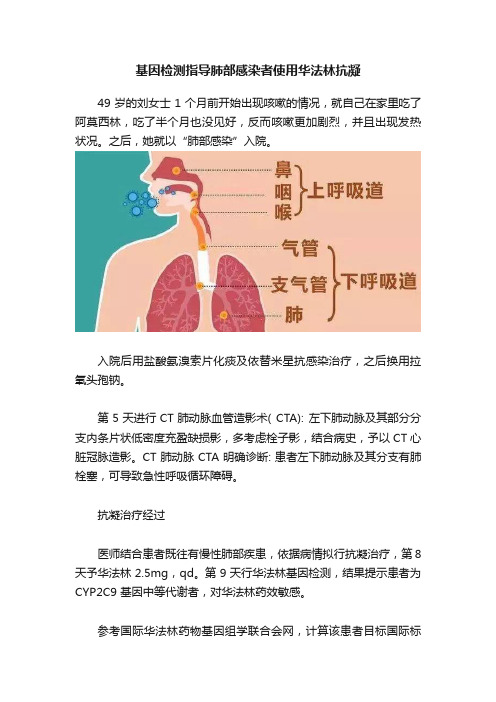 基因检测指导肺部感染者使用华法林抗凝