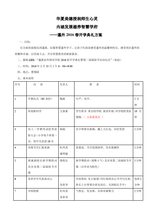 2016春开学典礼流程(定)