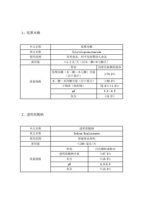 新食品原料