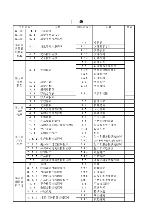 广 州 市 xxx 服 装 有 限 公 司质量手册