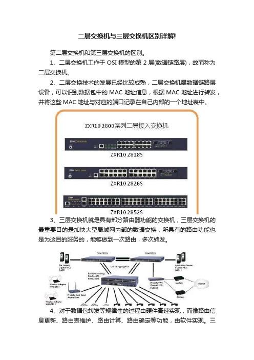 二层交换机与三层交换机区别详解!