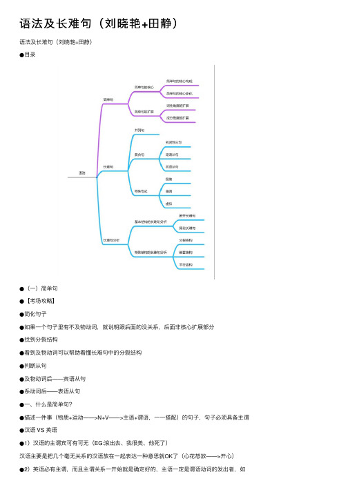 语法及长难句（刘晓艳+田静）