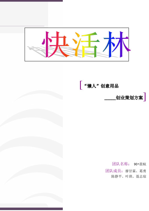 “懒人”创意用品——策划方案 (1)解析