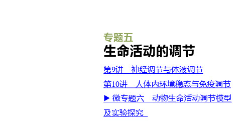 2020年全国高考生物·专题05 生命活动的调节