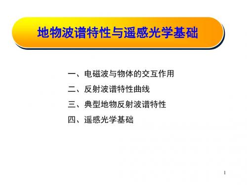 遥感应用知识体系-地物波谱特性与遥感光学基础