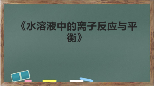 《水溶液中的离子反应与平衡》课件