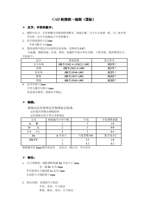 CAD制图统一规则(国标)