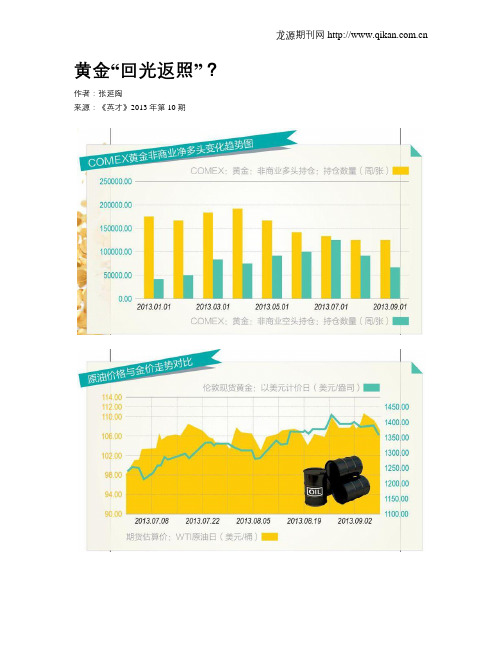 黄金“回光返照”?