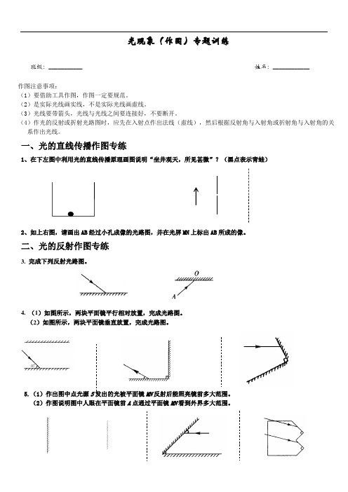 光学专题练习(周末作业)解析