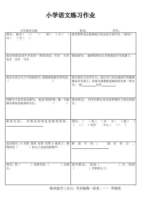 小学五年级语文精作细练II (60)