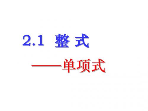 2.1.1 单项式--1