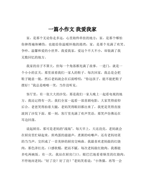 一篇小作文 我爱我家