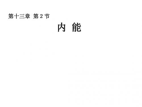 人教版物理九年级上册课件 13.2内能