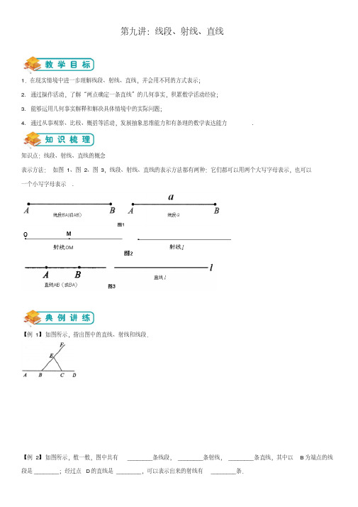 北师大数学七年级上《基本平面图形》第9讲：线段、射线和直线