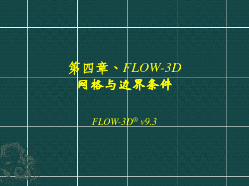 第四章 FLOW-3D 网格与边界条件