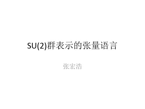 SU(2)群表示的张量语言