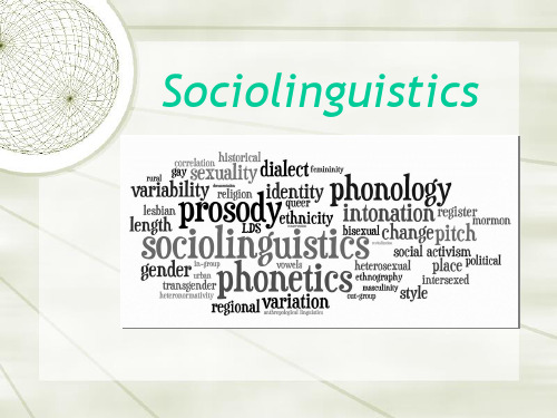 sociolinguistics