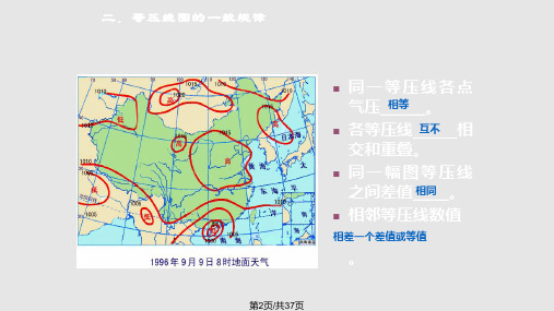 等压线图的判读与应用分解