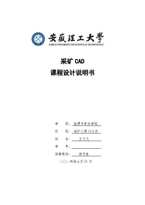 采矿AutoCad课程设计说明书