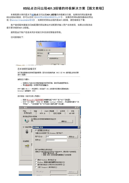 IIS站点访问出现401.3报错的终极解决方案【图文教程】