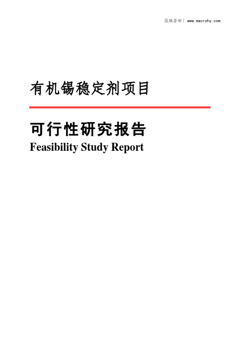 有机锡稳定剂项目可行性研究报告