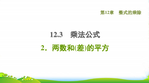 2022秋八年级数学上册 第12章 整式的乘除12.3 乘法公式 2两数和(差)的平方课件华东师大版