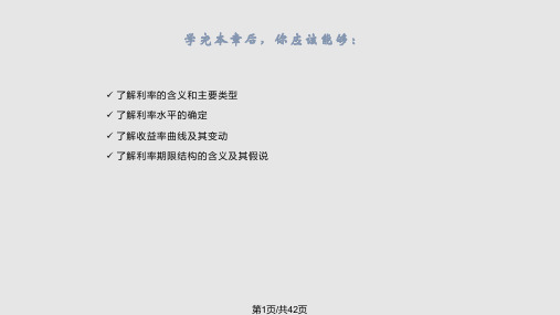 收益率曲线的变化PPT课件