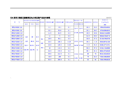 变压器参数