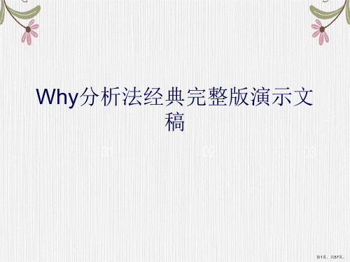 Why分析法经典完整版演示文稿