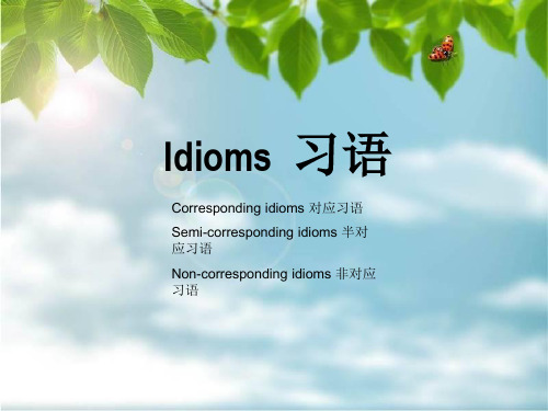 习语idoms