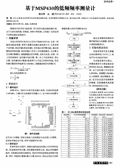 基于MSP430的低频频率测量计