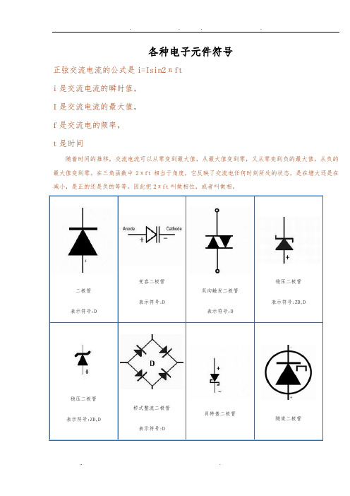 电子元件符号大全